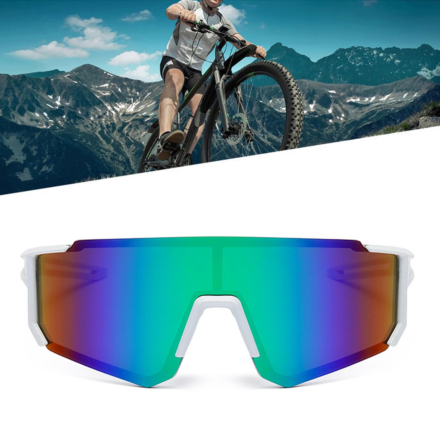 Gafas de Sol Deportivas para Hombre y Mujer, Gafas de Sol polarizadas Gafas de Sol con UV400 para Actividades al Aire libre Carreras Ciclismo Esquí