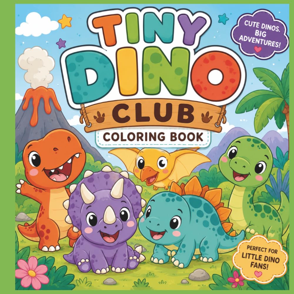The Tiny Dino Club Coloring Book