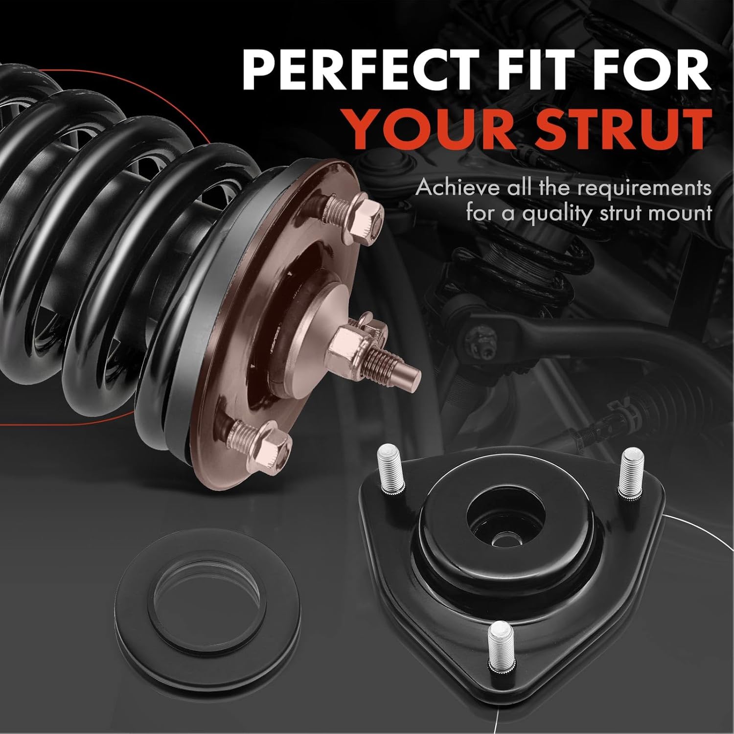 A-Premium Front Suspension Strut Mount Compatible with Dodge Caliber, Jeep Compass Patriot 2007-2017, 05085461AB, 52109987AD