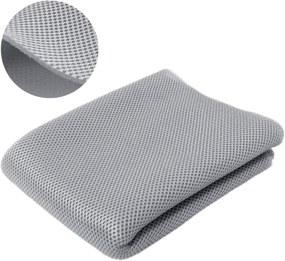 Speaker Grill Cloth Stereo Mesh Fabric for Speaker Repair, Gray - 55 x 20 in / 140 x 50 cm