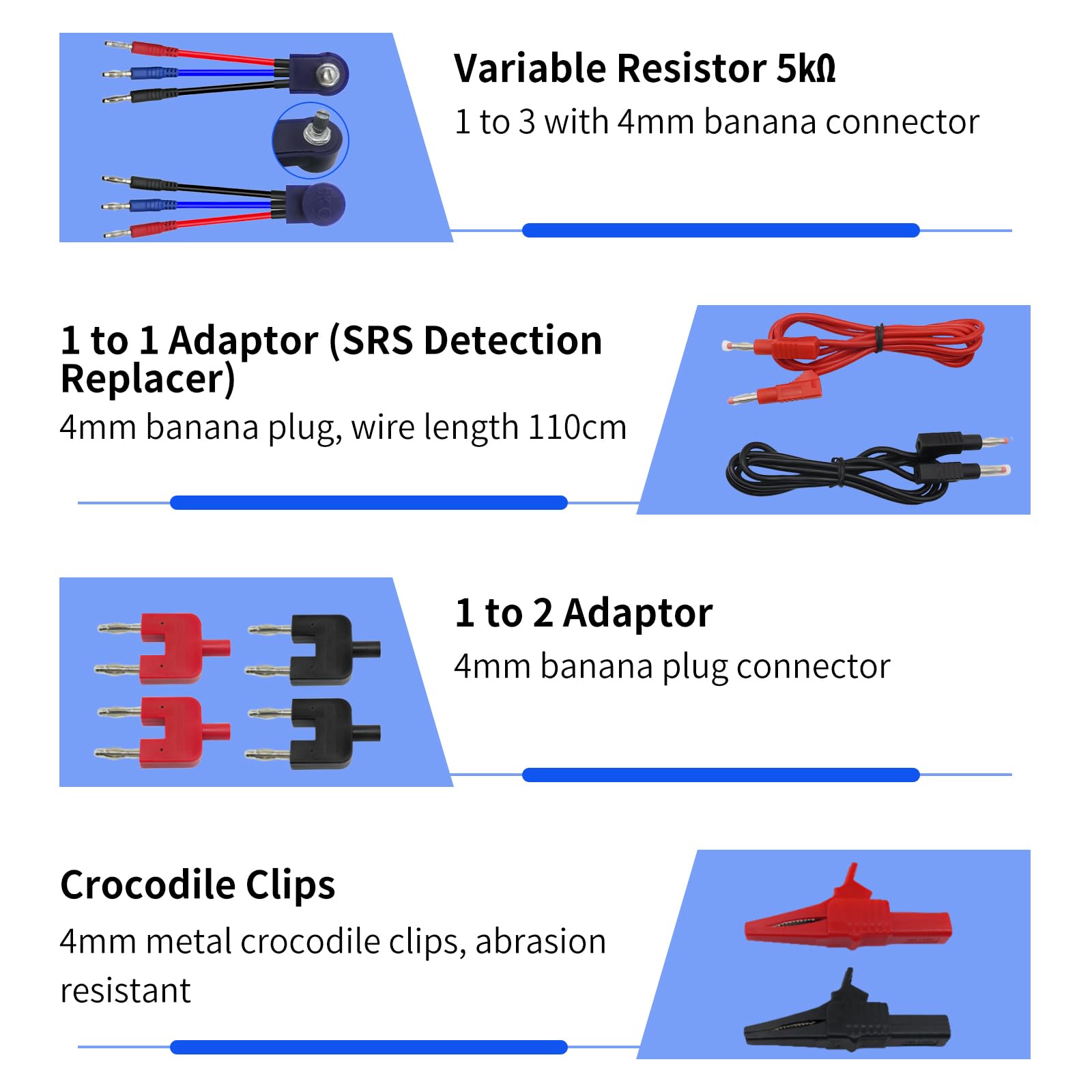 Kit de Fils de Test Automobile, Sonde Arrière, Pince de Test de Perçage D'isolation, Multimètre, Testeurs électriques, Connecteurs de Fil, Outils de Diagnostic Automatique pour Réparation de Voiture