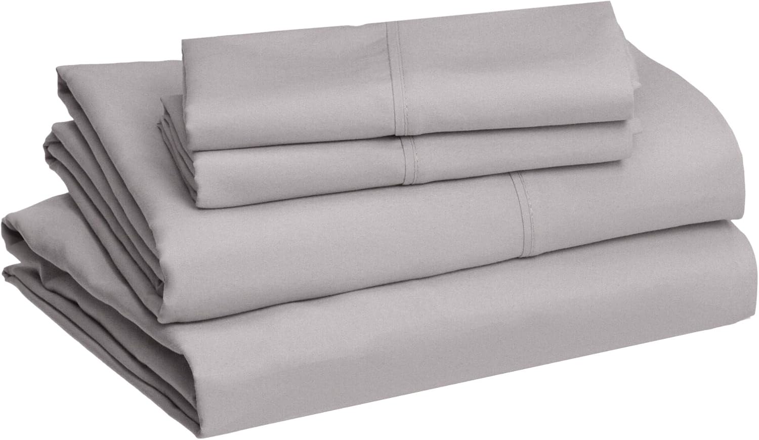  Basics Lightweight Super Soft Easy Care Microfiber Bed Sheet Set with 14" Deep Pockets - Twin, Dark Gray : Home & Kitchen
