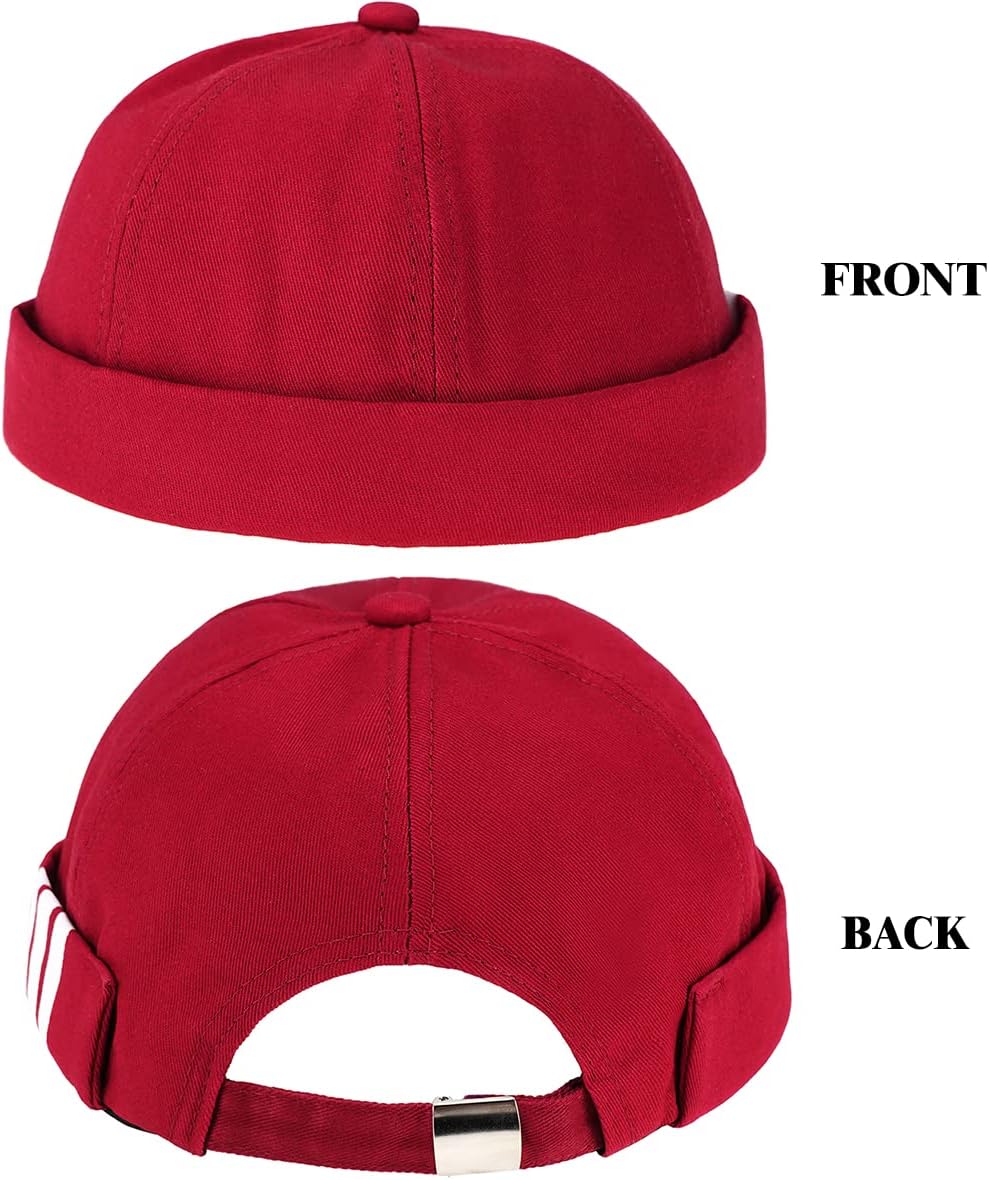 Glamorstar Dome Brimless Hats for Women Men Sailor Docker Beanie Cap Hip Hop Hats - Image 5