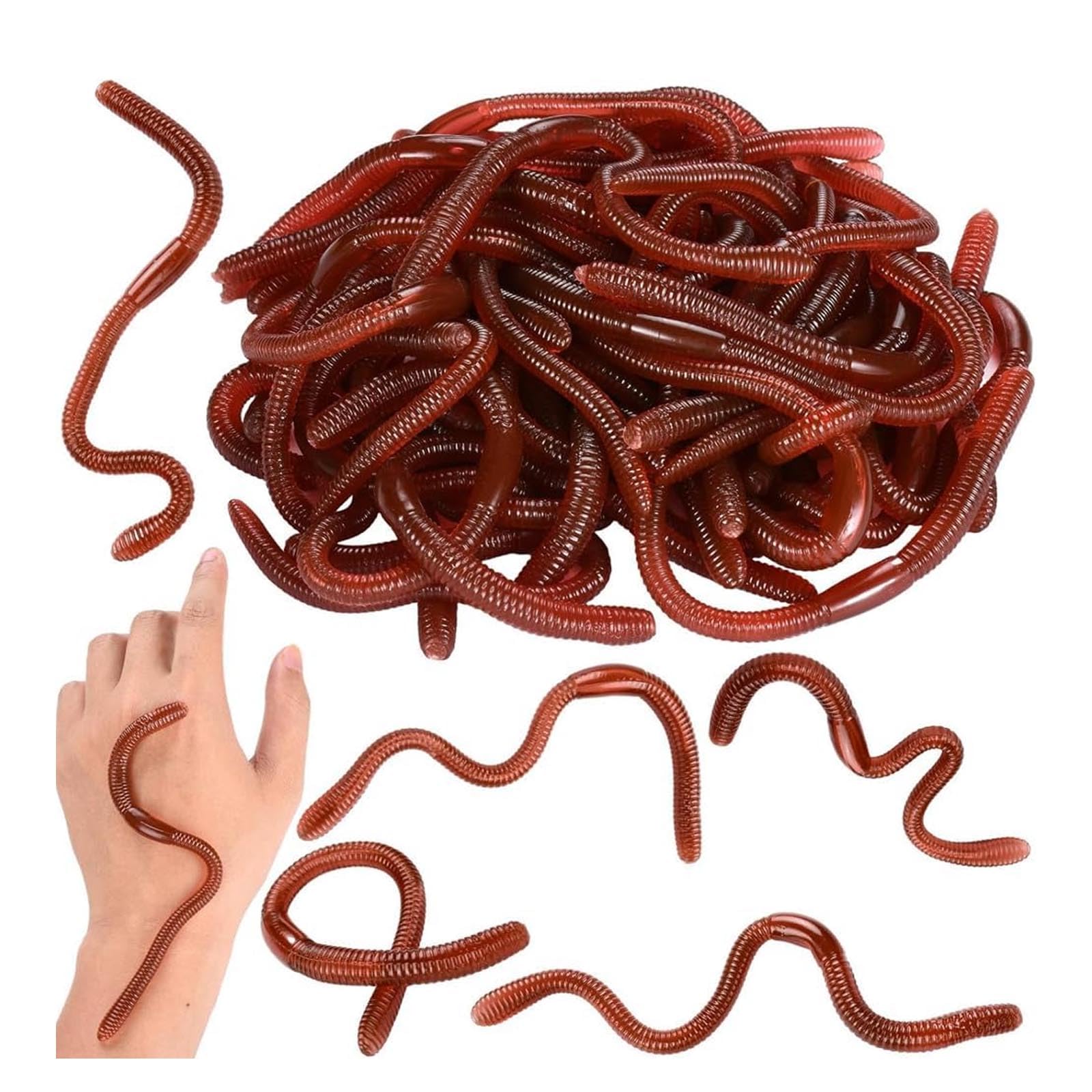 AWAVM 10 Pcs Fake Earthworm