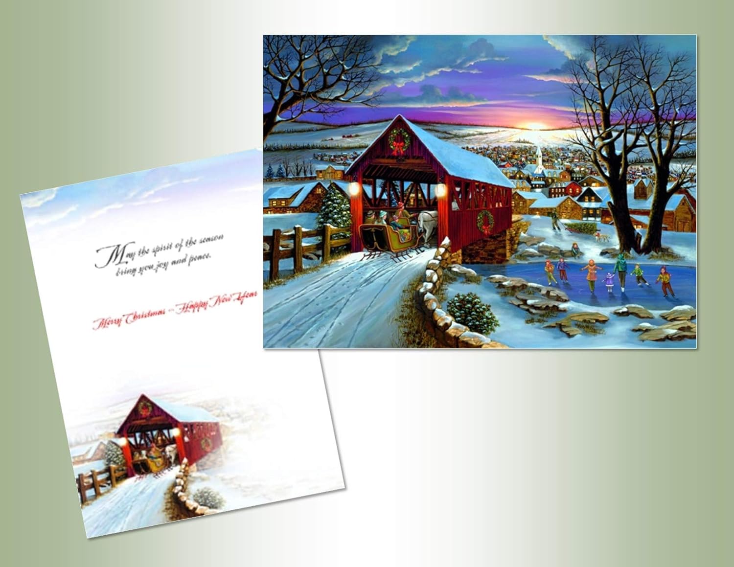 Performing Arts Velvet Touch Finish, Full Color Inside Covered Bridge Stationery Paper, 05222-16