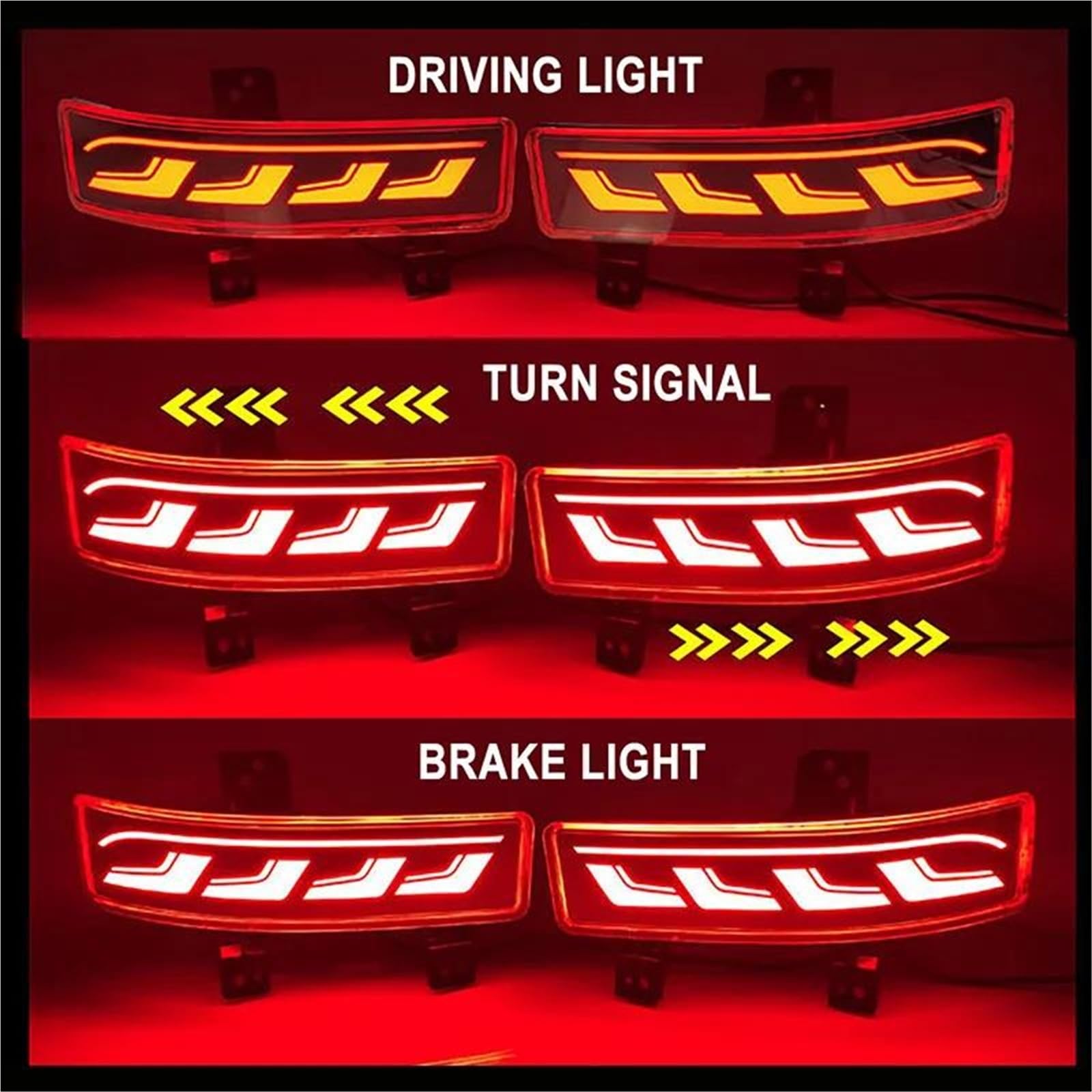 Genérico Piloto posterior Luz Trasera Para Automóvil Para CR-V 2020-2022 Conjunto De Luces Antiniebla, Reflector De Parachoques Trasero, Luces De Señalización Recambio faro trasero