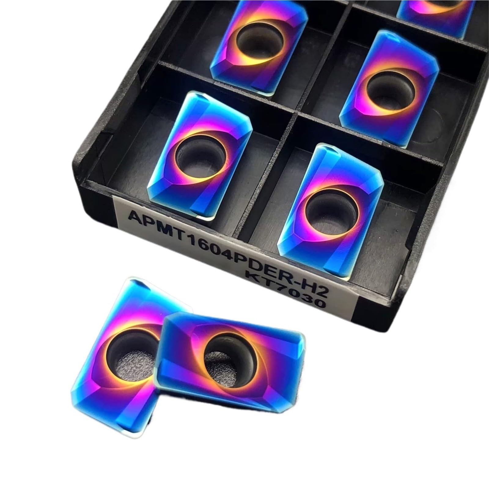 Inserto De Fresado Material Alta Dureza Acero Endurecido, 10 Uds(APMT1604H2 KT7030)