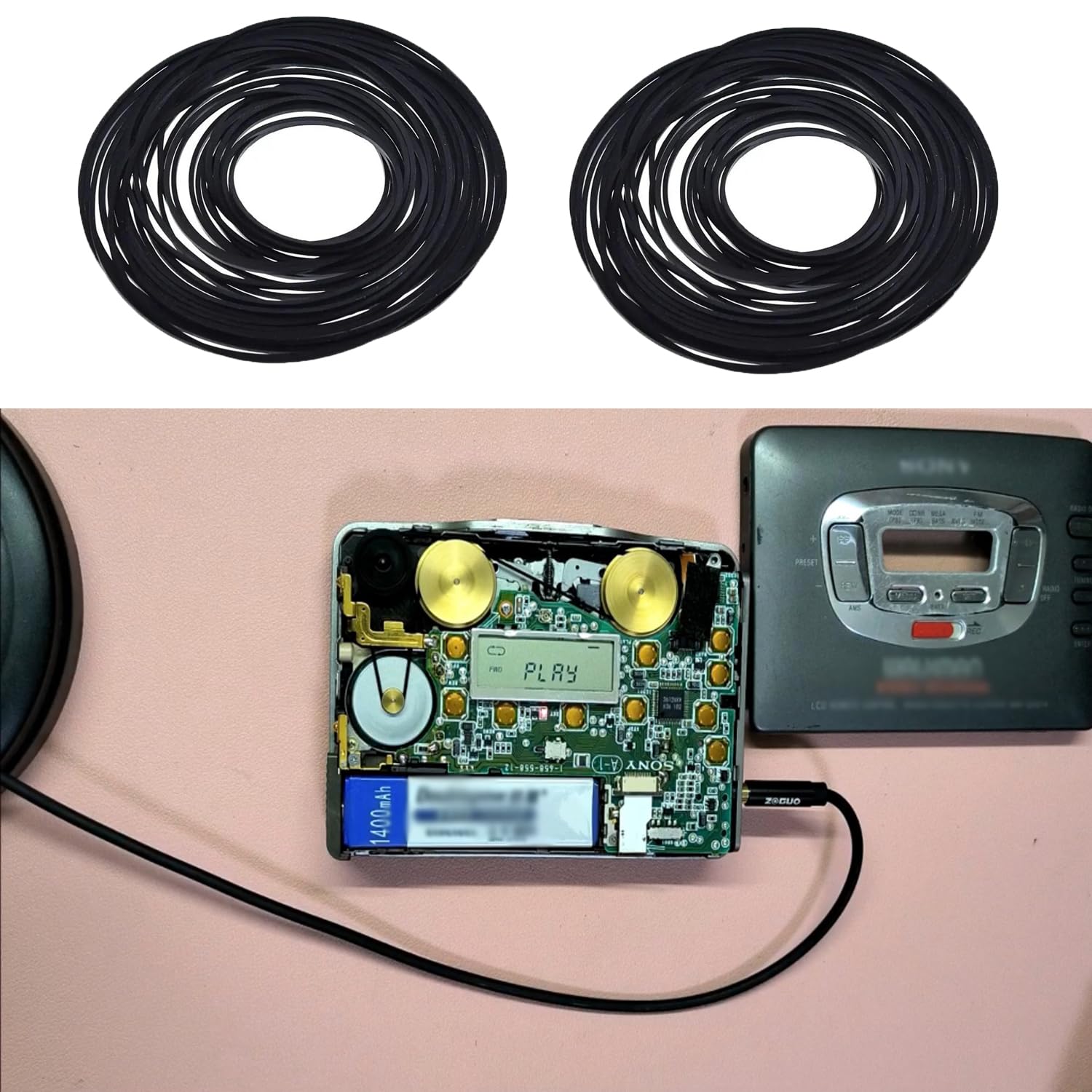100pcs Recorder Rubber Belts, 40-135mm Cassette Recorder Repair Maintenance Mix Flat Cassette Tape Machine Rubber Belts - Image 4
