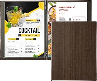 【ｇｇｋｋ】和洋メニューブック B5 洋風 和風 メニューカバー 品書き おしゃれ レストラン 飲食店 メニュー表 ファイルブック 業務用 高級 メニュークリップ式 メニューブック yyb-cp03-br