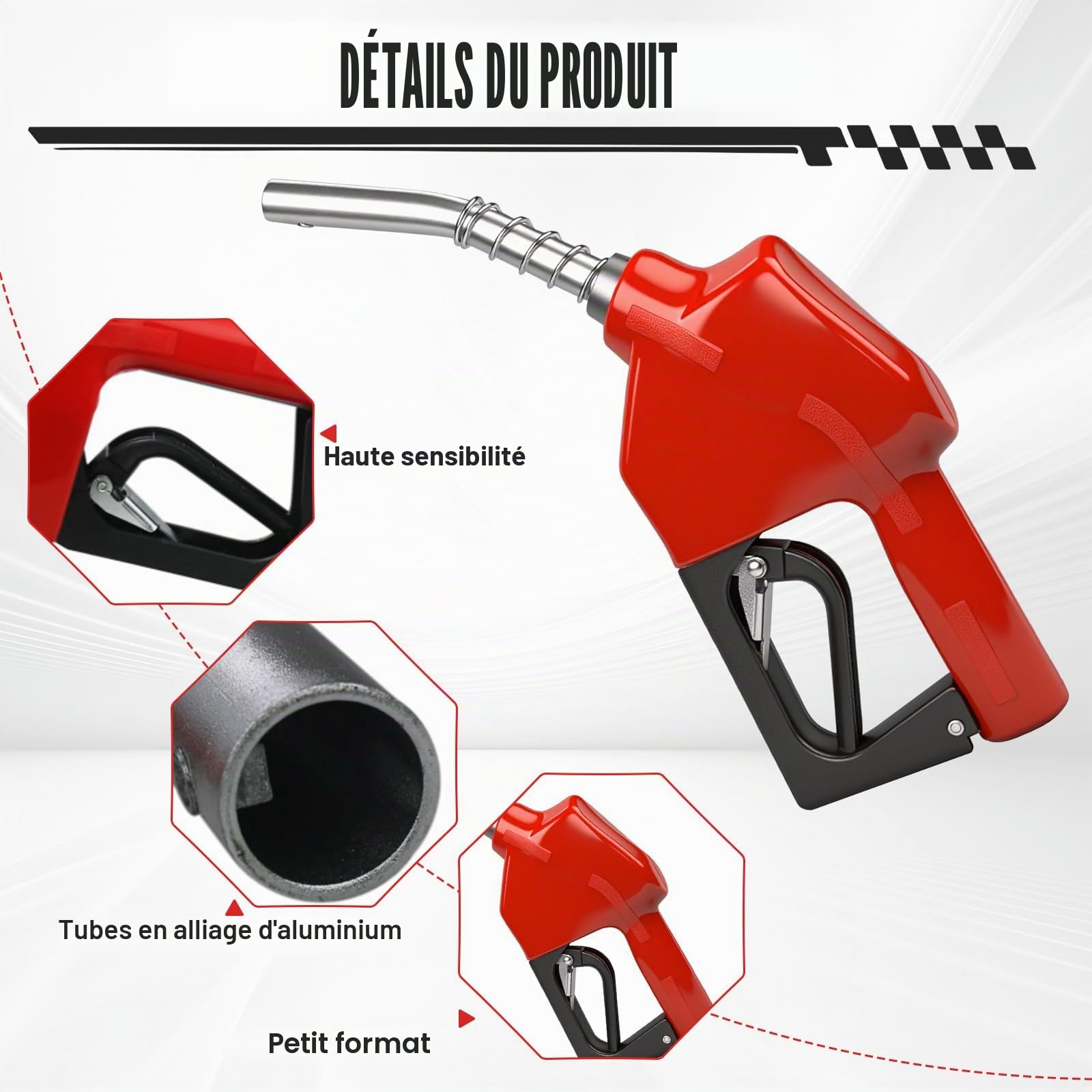 WingFly Pistolet de distribution automatique diesel - Pompe à diesel auto-amorçante - Pistolet à carburant de voiture - Pompe à fioul automatique - Pompe d'aspiration d'huile (3/4" et 1")