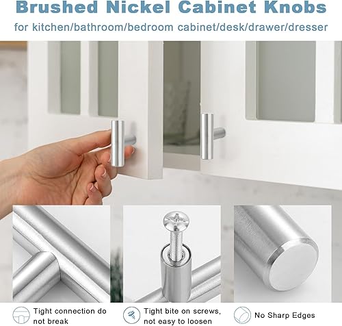 Vista 41 de Estmoon Paquete de 30 pomos de latón cepillado dorados para cajones, de acero inoxidable dorado cepillado para armarios, armarios, baño, accesorios