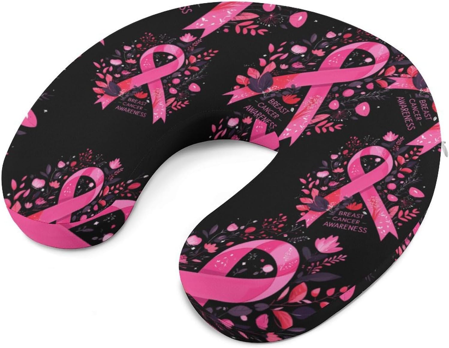 Breast Cancer Awareness Memory Foam Pillows U Shaped Travel Neck Pillow