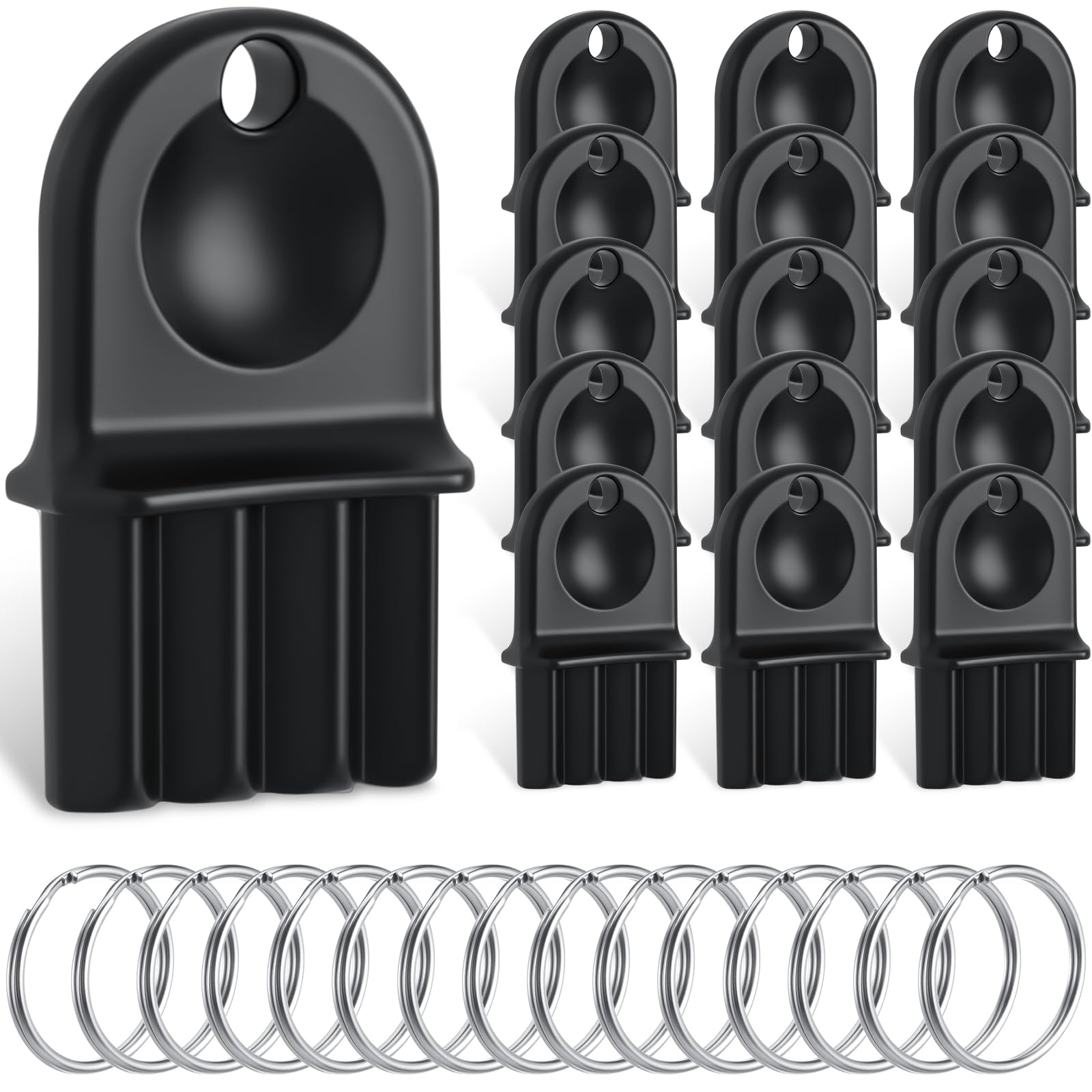 Geelin 15 Pcs Paper Towel Dispenser Key, Fits Most Commercial Toilet Dispensers & Paper Towel Dispensers for Janitors Maintenance Professionals, Universal Replacement (Black)