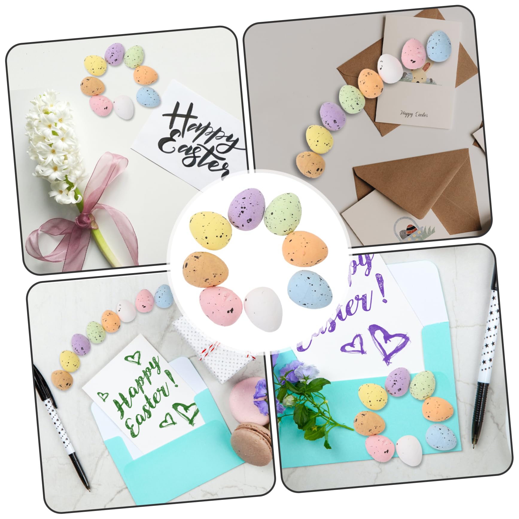 Decorazioni Uova in Schiuma 100 Pezzi Uova Miniature Adorabili per Feste DIY Decorazioni per Cucina e Armadio