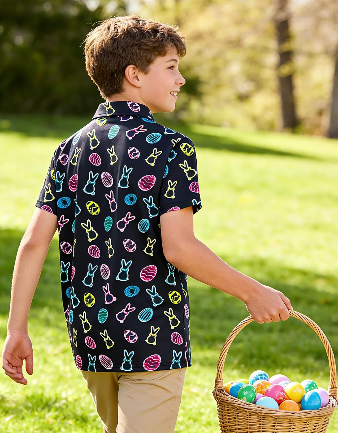 Boys Polo Shirts Hawaiian Golf Clothes Fashion Short Sleeve Kids Cool School Uniform 5-14T