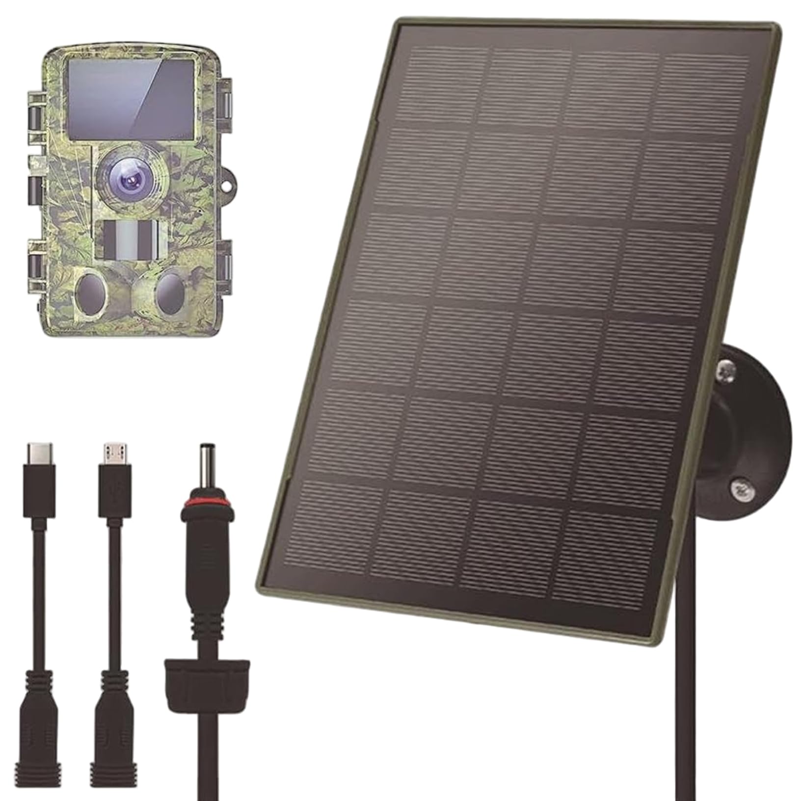 Panneau solaire pour caméra de surveillance batterie intégrée étanche IP66