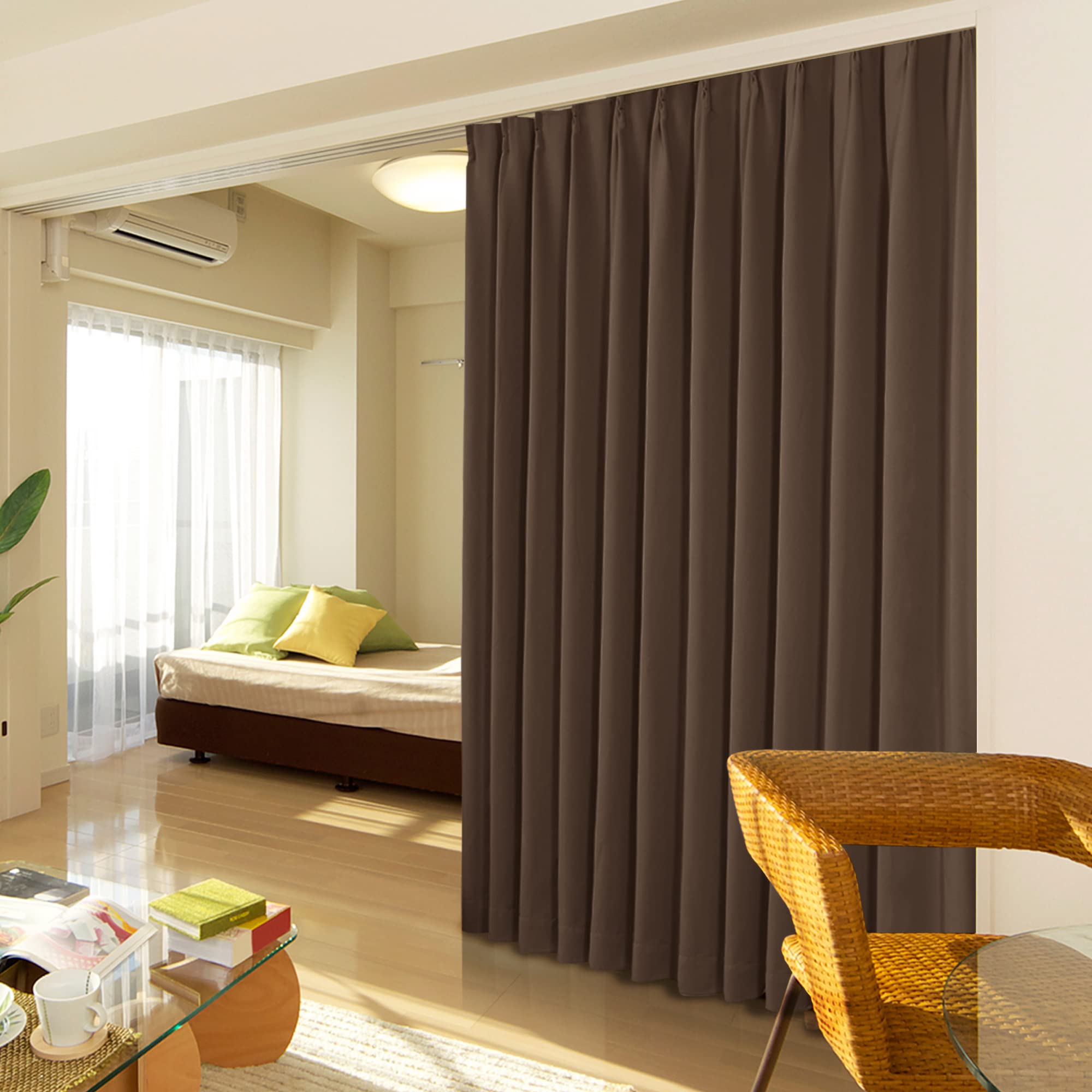 Amazon｜Deconovo 遮光カーテン ドレープカーテン 無地 幅130cm丈200cm