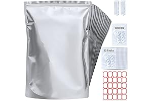 15 Pack 5 Gallon Mylar Bags with Oxygen Absorbers - Preserve Your Food Safely