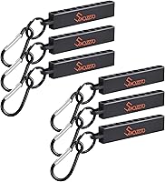 Vista 6 de 6 piezas soportes naranjas de puntas de destornillador de 10 agujeros con mosquetón, organizador de almacenamiento de taladro hexagonal de 1/4