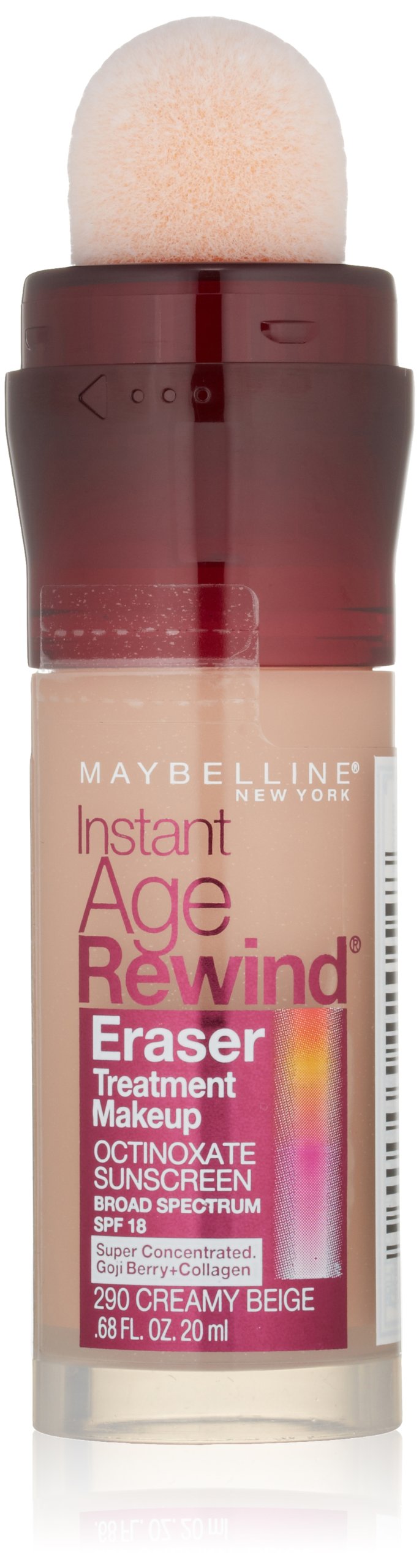 Maybelline New York Instant Age Rewind Eraser Treatment Makeup, Creamy Beige 290, 0.68 Fluid Ounce