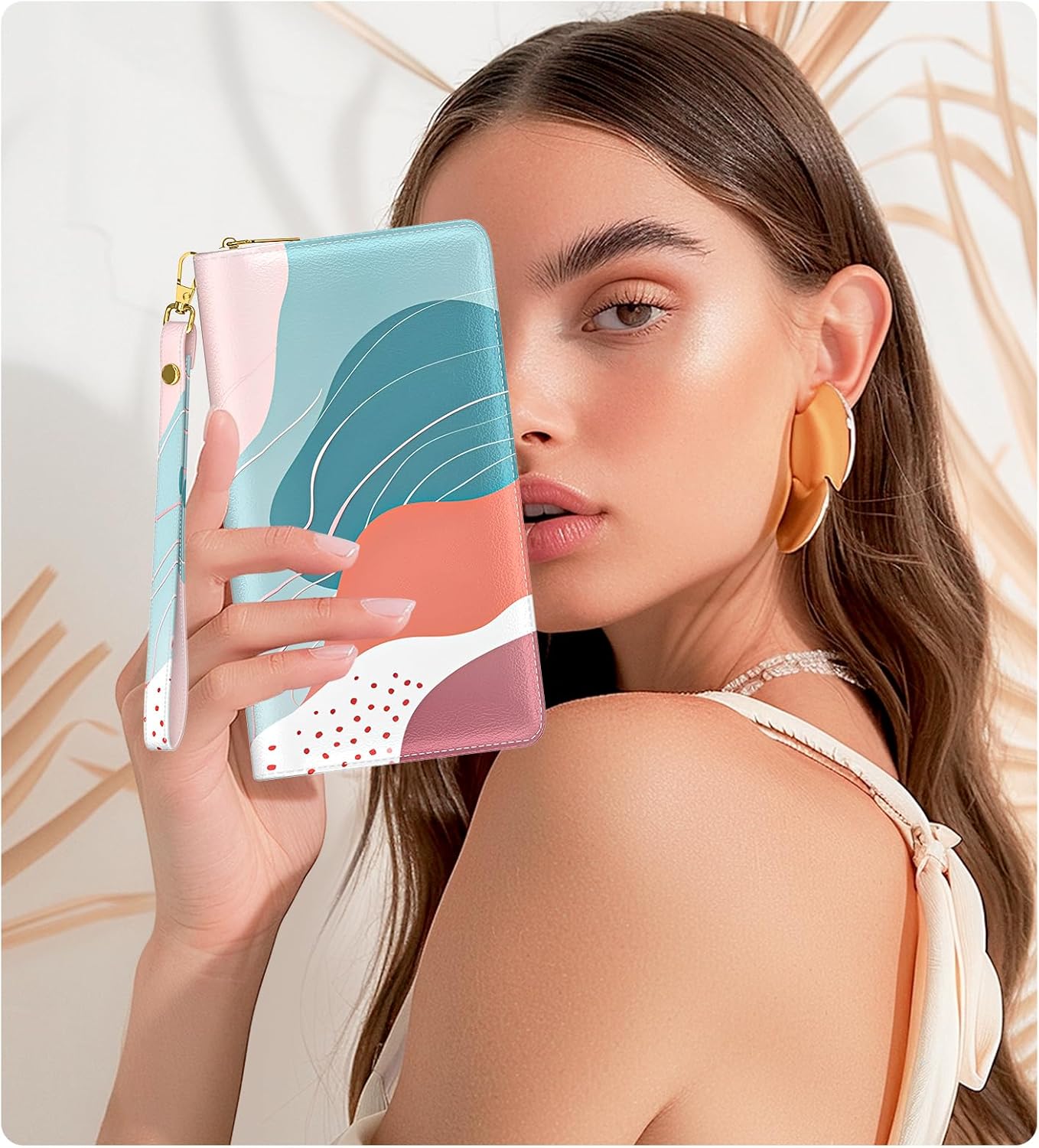 Womens Wallet, RFID Wristlet Wallets for Women, Ladies Clutch Purses, Large Travel Card Holder with Phone Holder | RFID, for Women, Large, Travel, Card Holder, with Phone Holder - Image 7