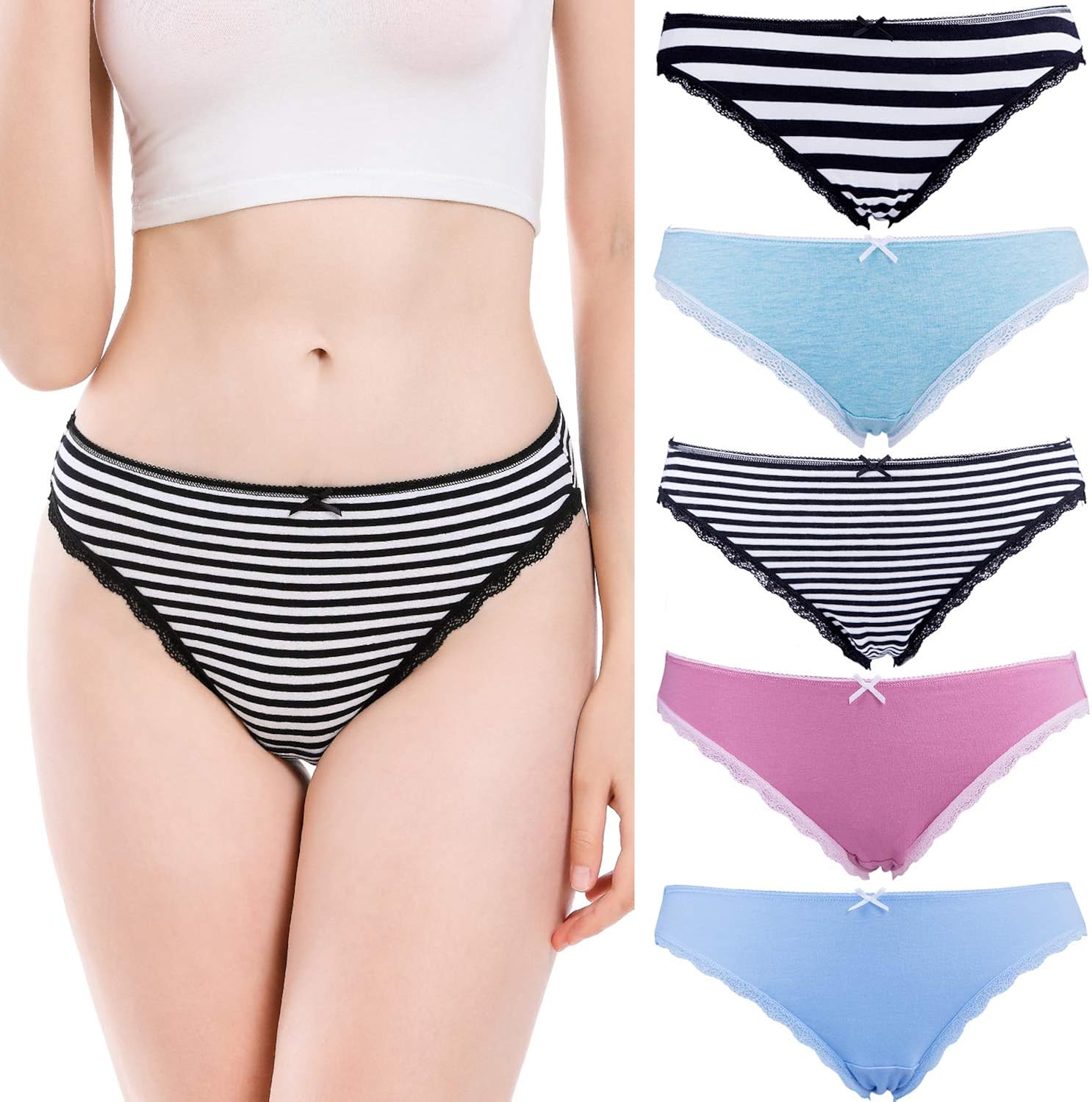 LYYTHAVON Women's Cotton Underwear Briefs Breathable Ladies Panties : Clothing, Shoes & Jewelry