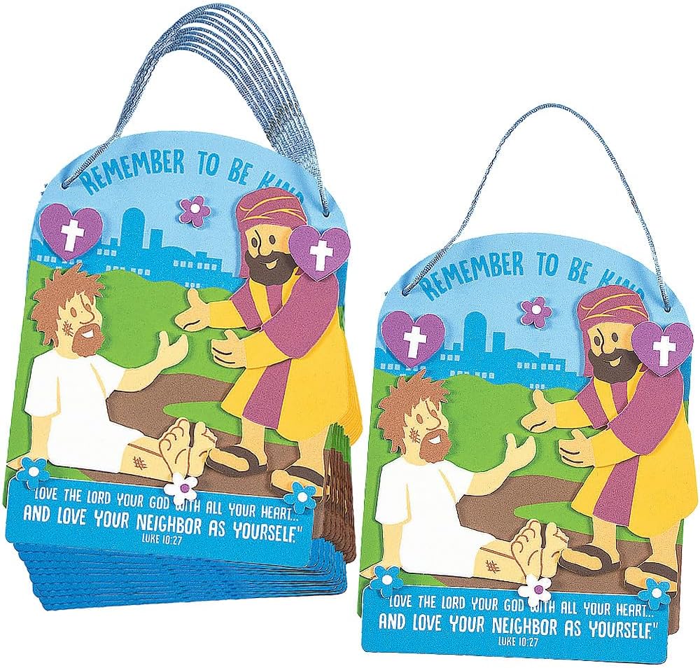 Fun Express Good Samaritan Sign Ck - Crafts for Kids and Fun Home Activities - VBS Vacation Bible School Supplies/Decor (Pack of 3)