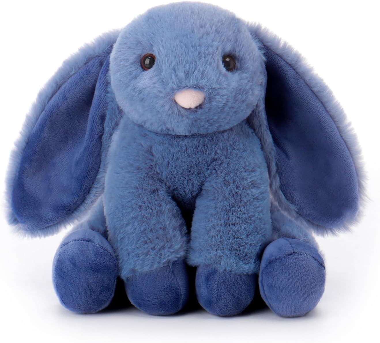 Apricot Lamb Toys Plush Navy Blue Bunny Rabbit Stuffed Animal with Fluffy Soft Ears (Navy Blue Bunny, 8 Inches)