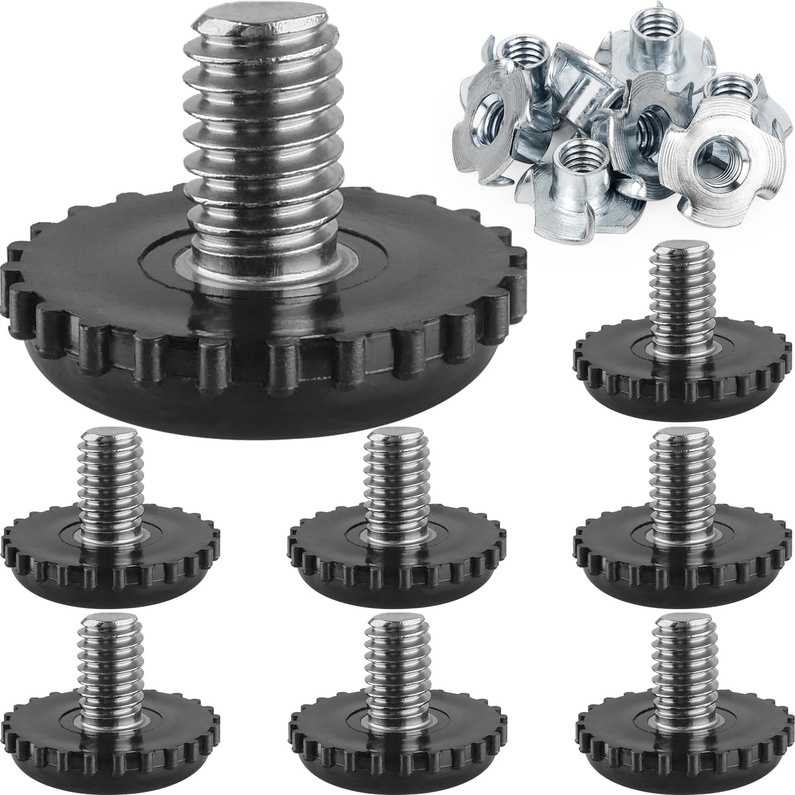 Stainless Steel Furniture Leveling Feet 5/16-18 Screw Table Leg Levelers