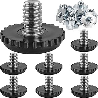 Stainless Steel Screw Furniture Leveling Feet 5/16-18 Screw in Threaded Furniture Levelers Adjustable Table Chair Levelers Feet Glides for Chairs Tables Cabinet Patio Furniture- 8 Pack