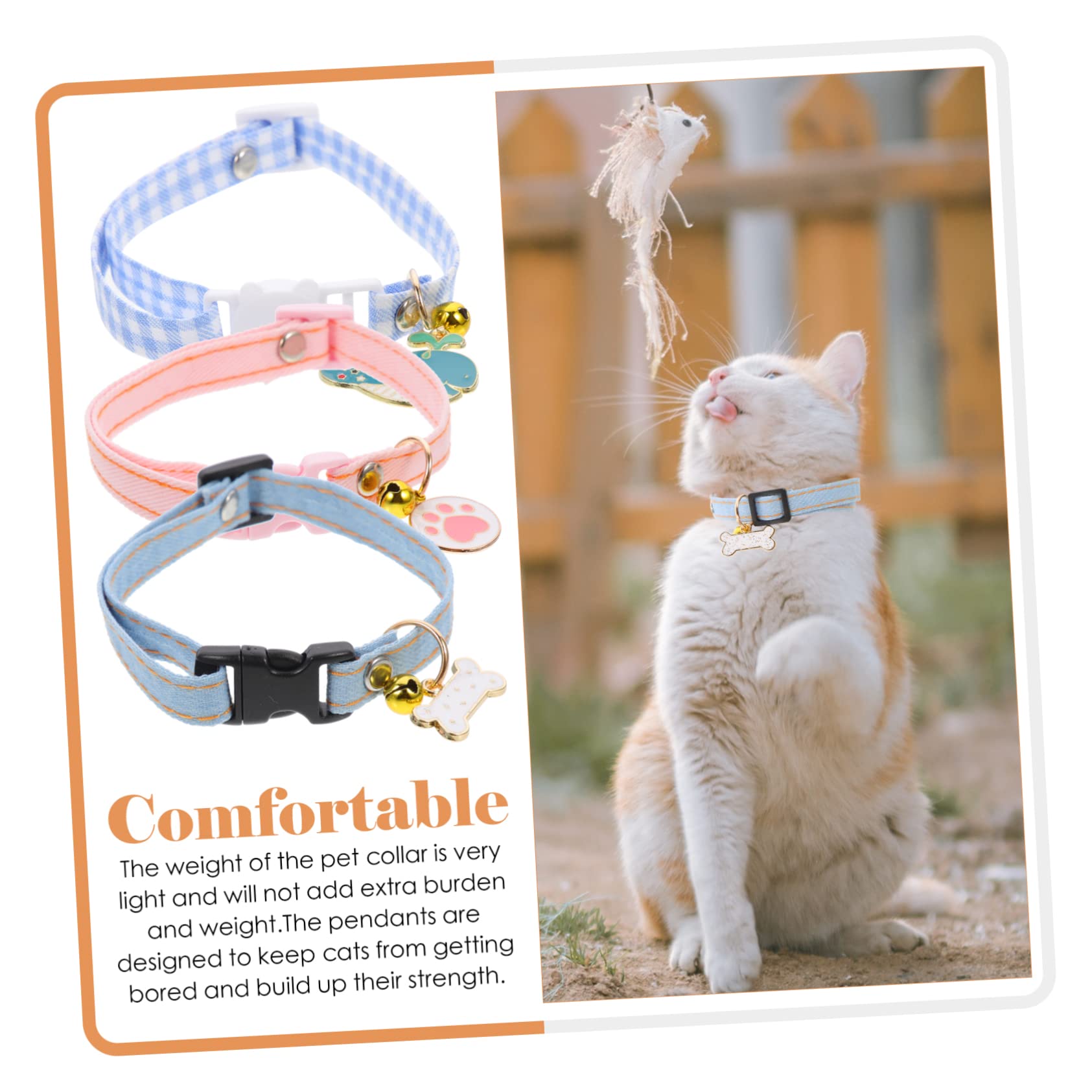VANZACK 12pièces Collier Adorable pour Chat avec Clochette Accessoire Amusant pour Chats Et Petits Animaux Réglable Et Sécurisé pour Événements Festifs Et Activités Quotidiennes