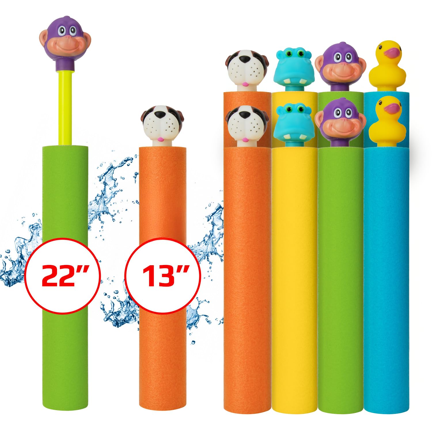 Pistole squirter per bambini, pistola ad acqua, pistola ad acqua da piscina, elementi essenziali per la spiaggia, offerte per piscina, giocattoli da spiaggia, confezione da 8 giochi estivi per bambini