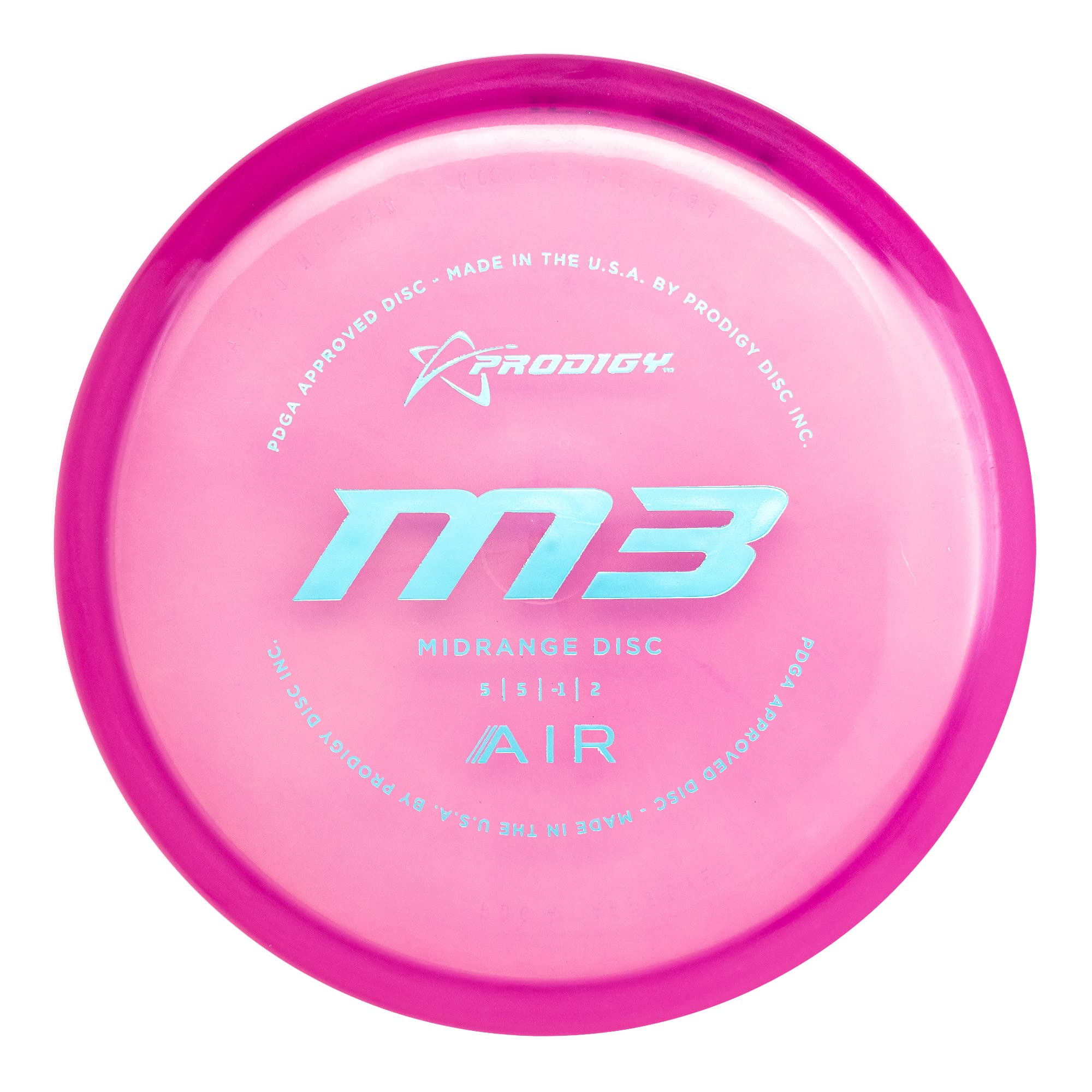 Prodigy Disc M3 AIR | Straight Flying Disc Golf Midrange | Great for Drives or Approach Shots | Dependable in All Conditions | Great Beginner Disc | Lightweight Plastic | 160-164g | Colors May Vary