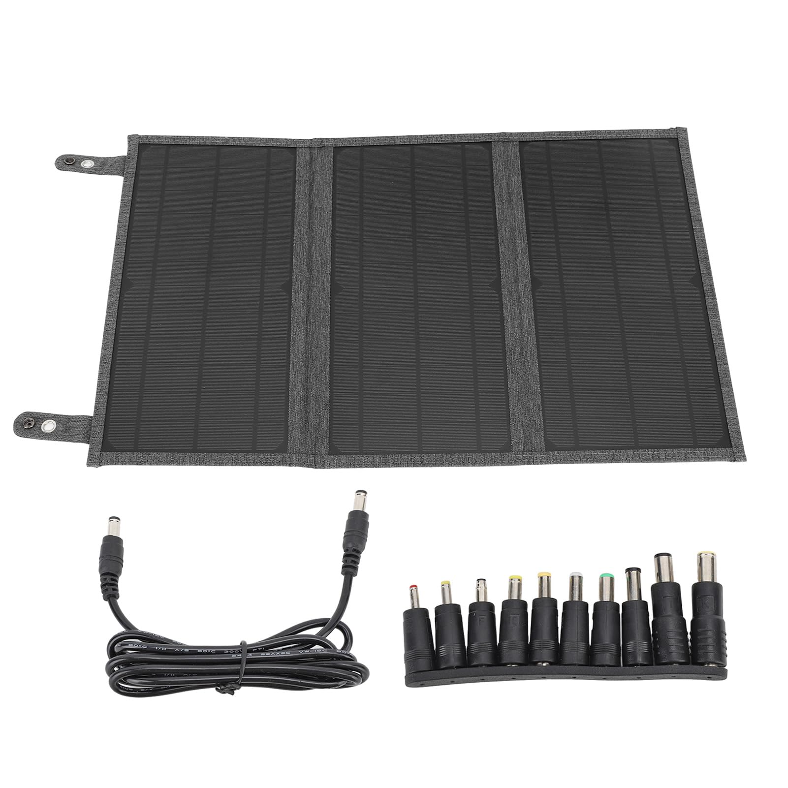 Ładowarka do paneli słonecznych 30 W 18 V, szybkie ładowanie, kompaktowy, składany panel słoneczny do tabletu telefonu komórkowego (szara)