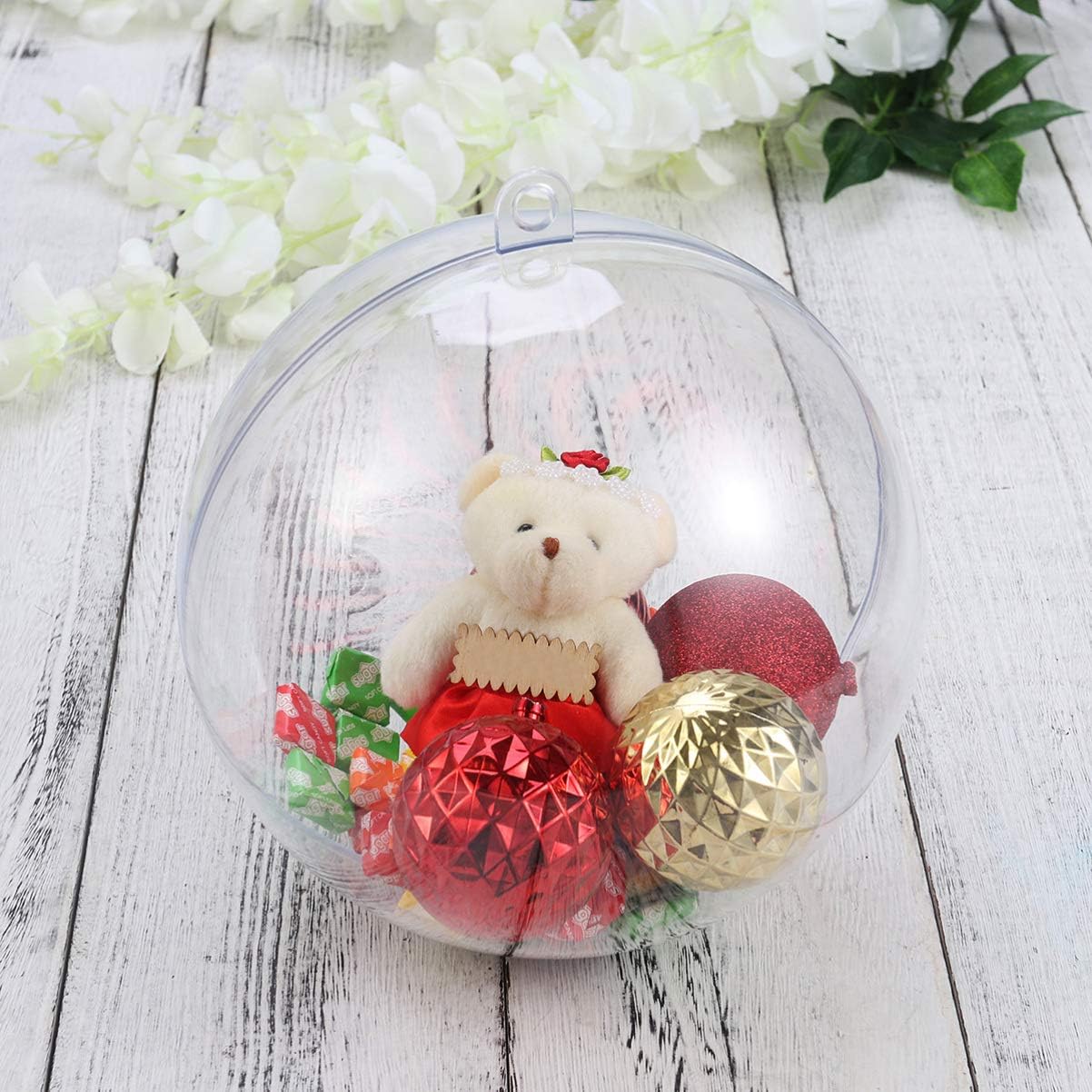 予約販売 本 Frcolor プラスチックボール 球 クリスマス オーナメント ボール 飾り 透明 中空 充填可能 お菓子 キャンディー 紙吹雪 球体 暖炉 ぶら下げ 装飾 Diy 収納 cm Correiodecarajas Com Br