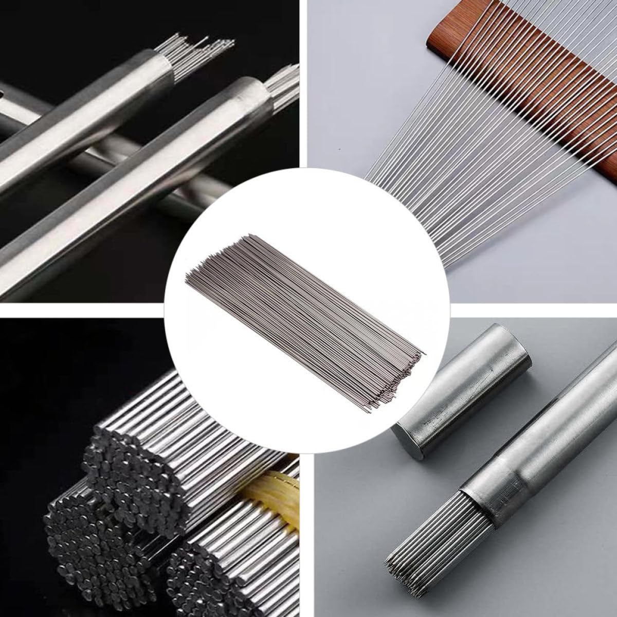 Brochetas para Asar 100 Piezas de Acero Inoxidable 304 Plateado | Resistencia a Altas Temperaturas y Corrosión, Transferencia Térmica Rápida, para Kebabs y Comida en Casa o Picnic