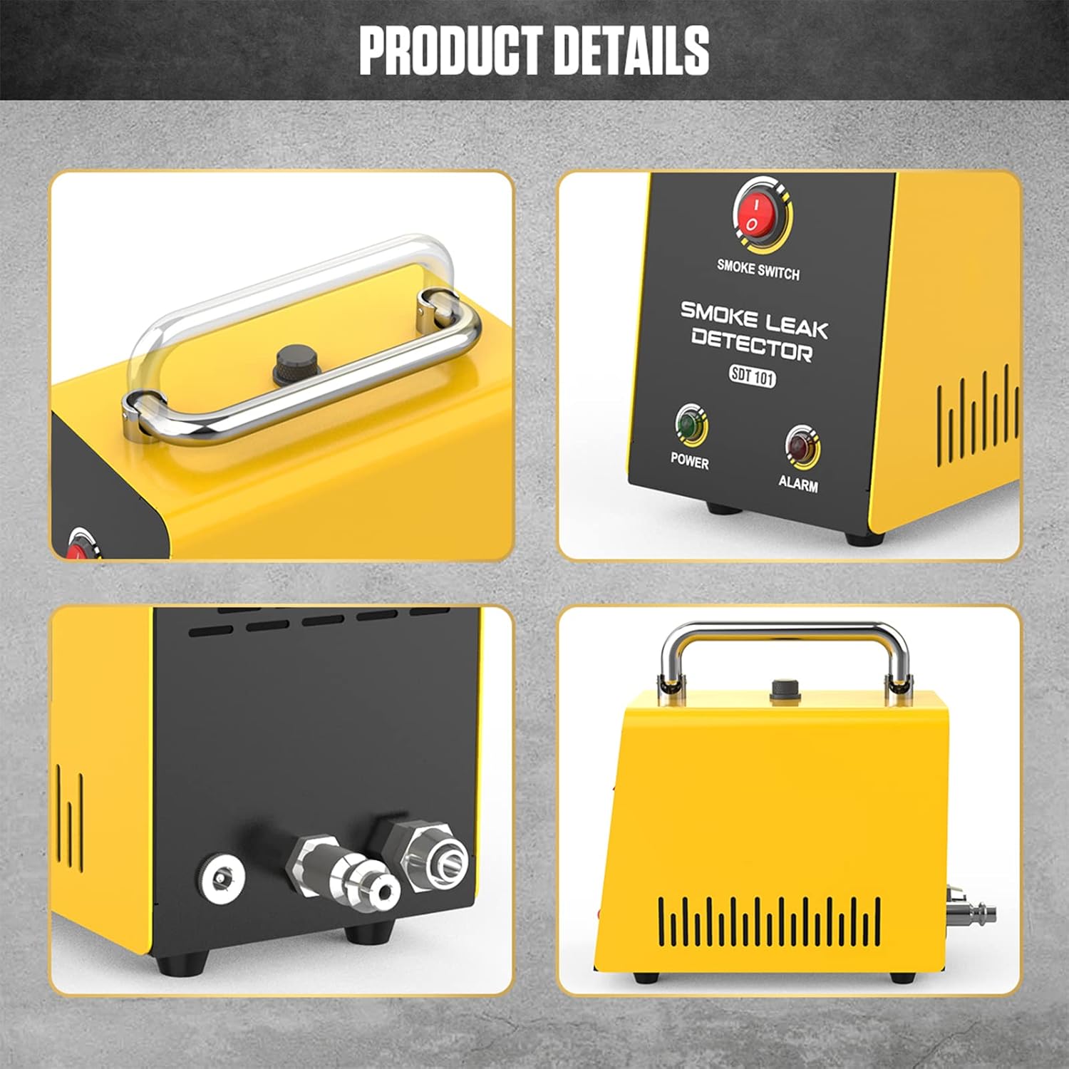 Smoke Leak Detector SDT101 EVAP Fuel Leak Detectors Automotive Smoke Machine Leak Detector Car Pipe Leakage Tester Locator for 12V All Vehicles : Automotive