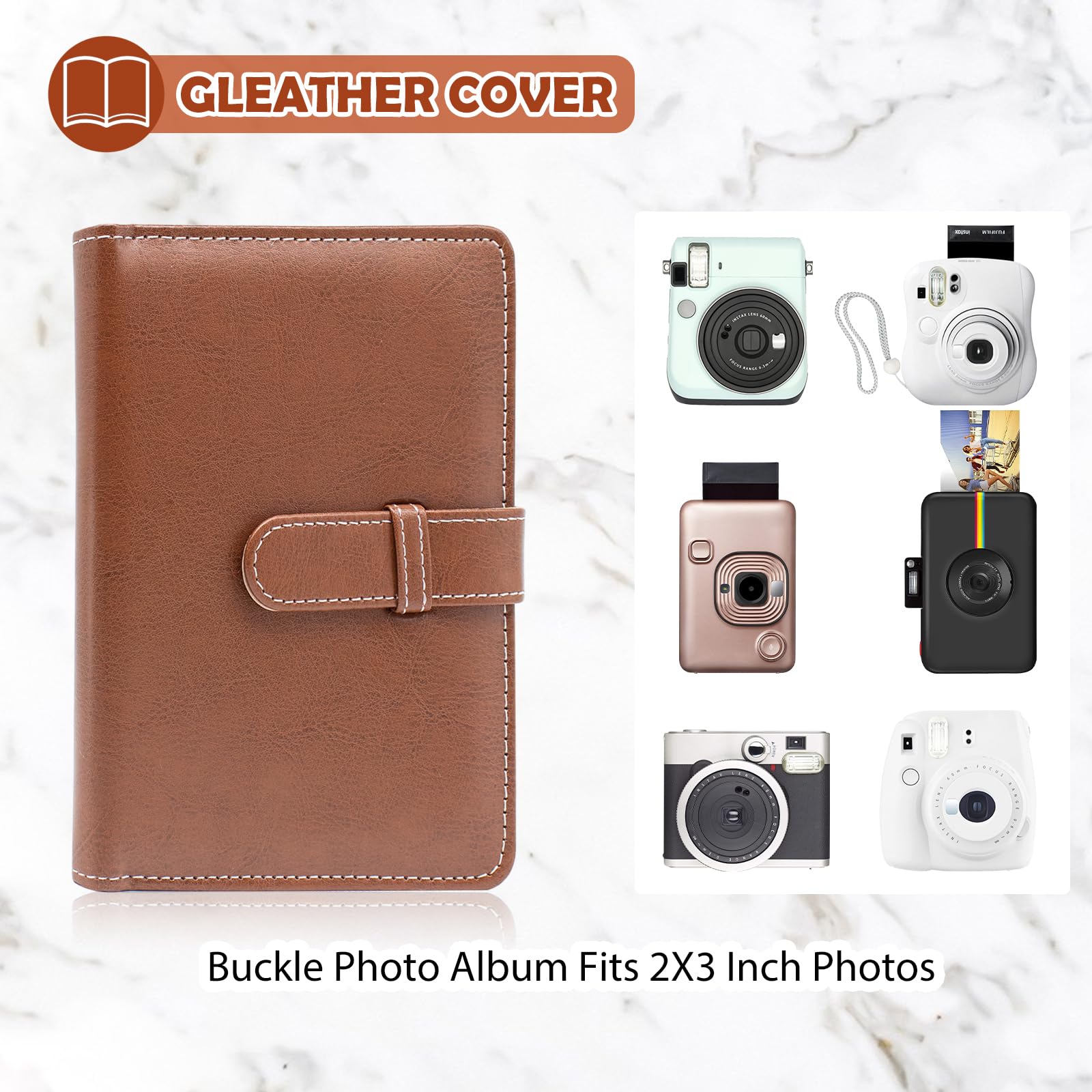 64 Pockets Photo Album Book for 2x3 Inch Film - Image 2