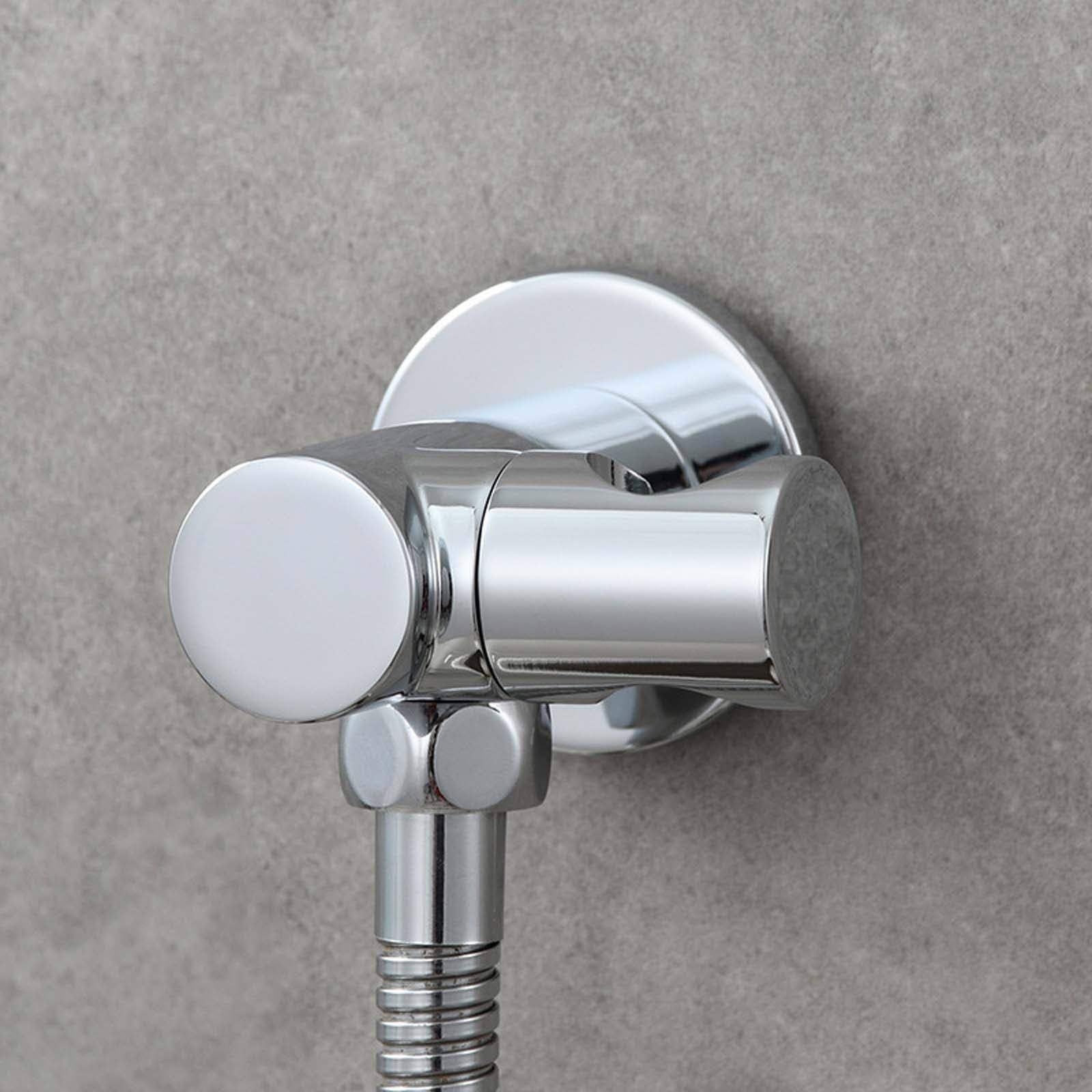 Soporte Ducha Pared Montado en La Pared Soporte Alcachofa Ducha Rotación de 360° Soporte Ducha Latón Soporte de Ducha Redondo Soporte para Ducha Apertura 20 mm Soporte Ducha Barra