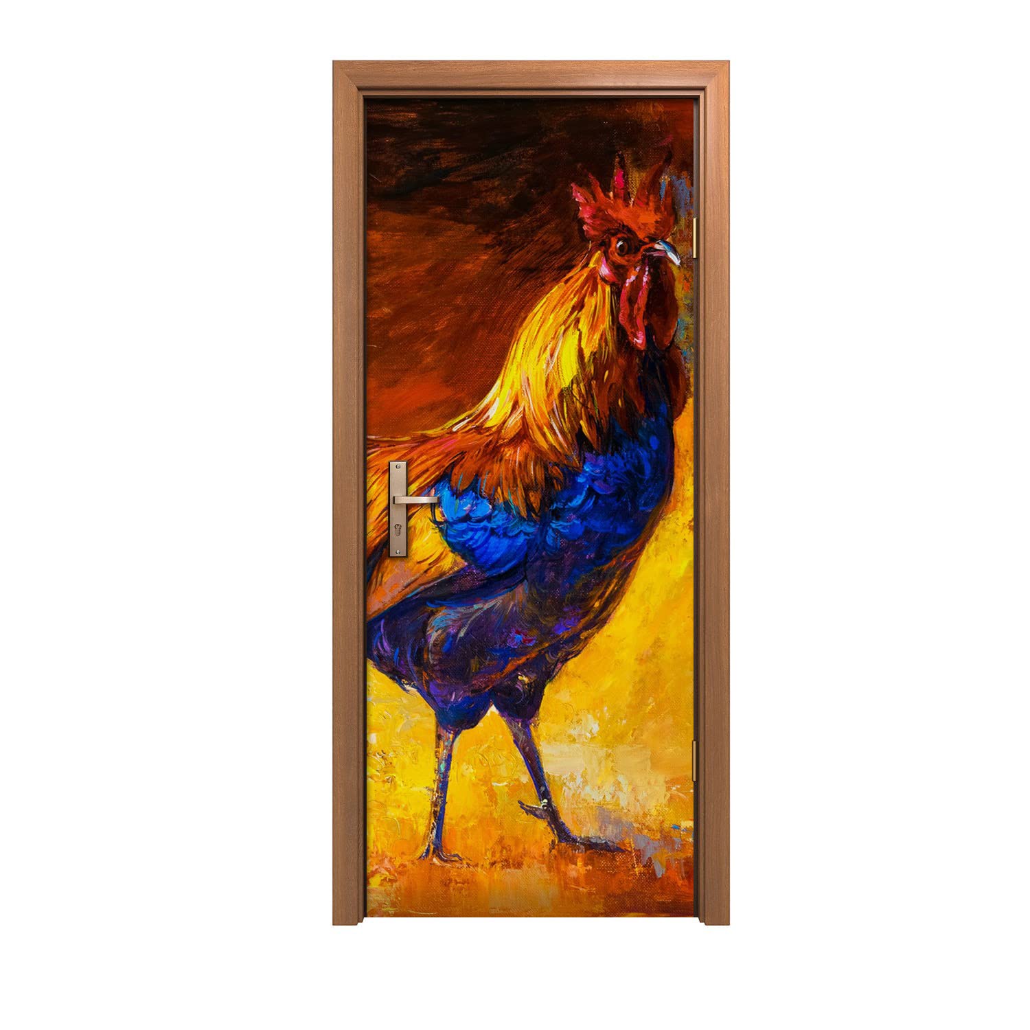 Autocollant de porte 80x200cm oiseau pour masquer les imperfections