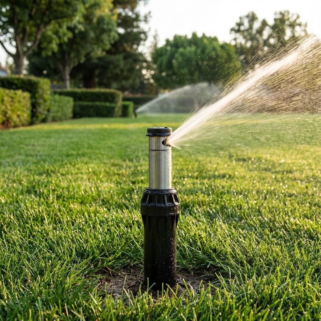 Aspersor de riego Hunter I-40-04-SS-ON-B 1" | Aspersor de Jardin 13 a 23 m | Aspersor de cesped Circular y Tobera trasera para uso Deportivo, Residencial y Agricola