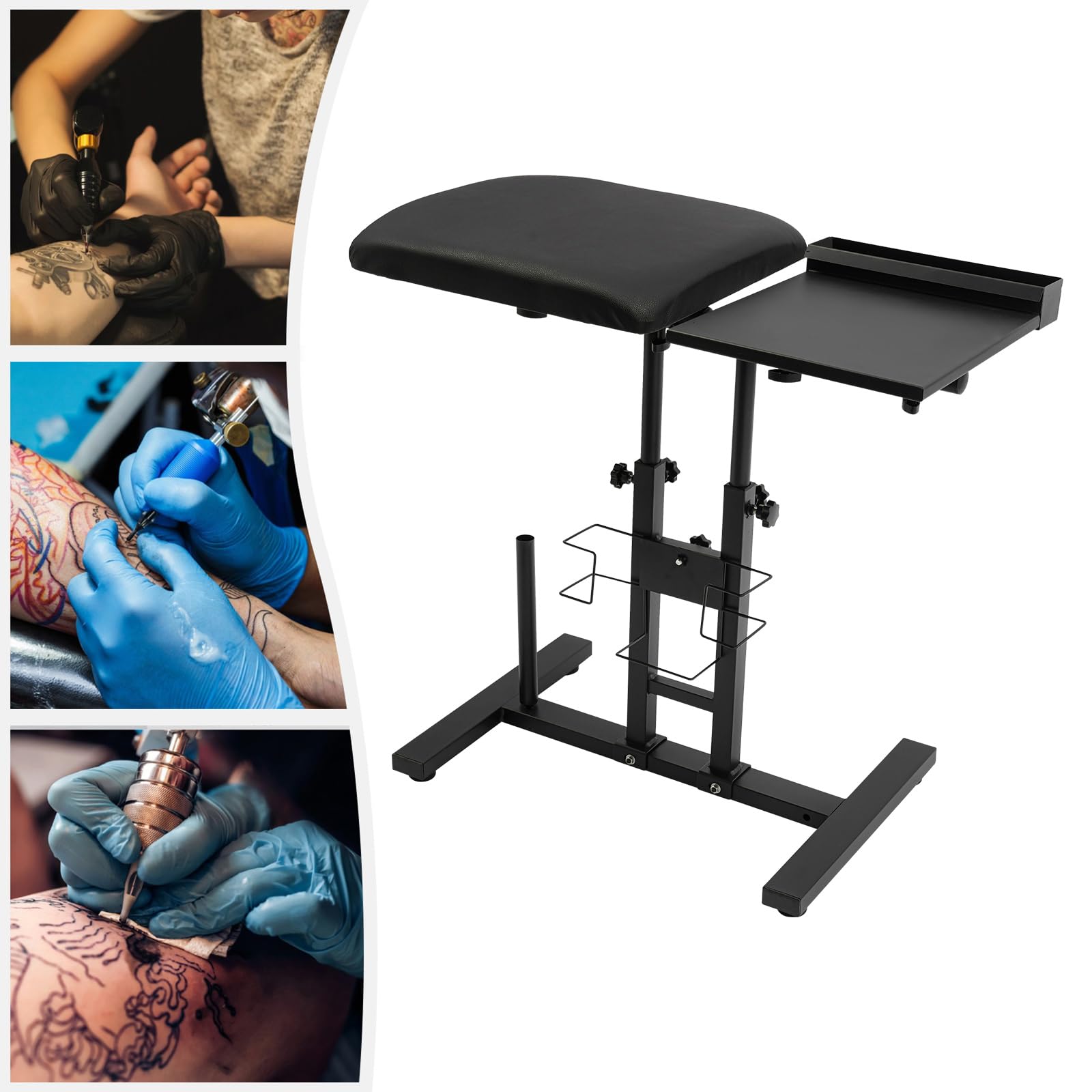 360° Armstützenständer Zubehör Gaming Tischverlängerung Armauflage Schreibtisch Gadgets Erweiterung Tattoo Armlehne Tisch Armstütze Mit Auflagefläche Armlehnenständer Höhenverstellbar 55-90 cm