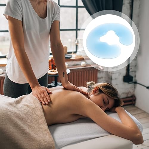 Miniatura 4 de Beaupretty Almohada de viaje boca abajo almohada boca abajo en forma de U cojín de cara de salón de belleza, almohada de cara de mesa de masaje,