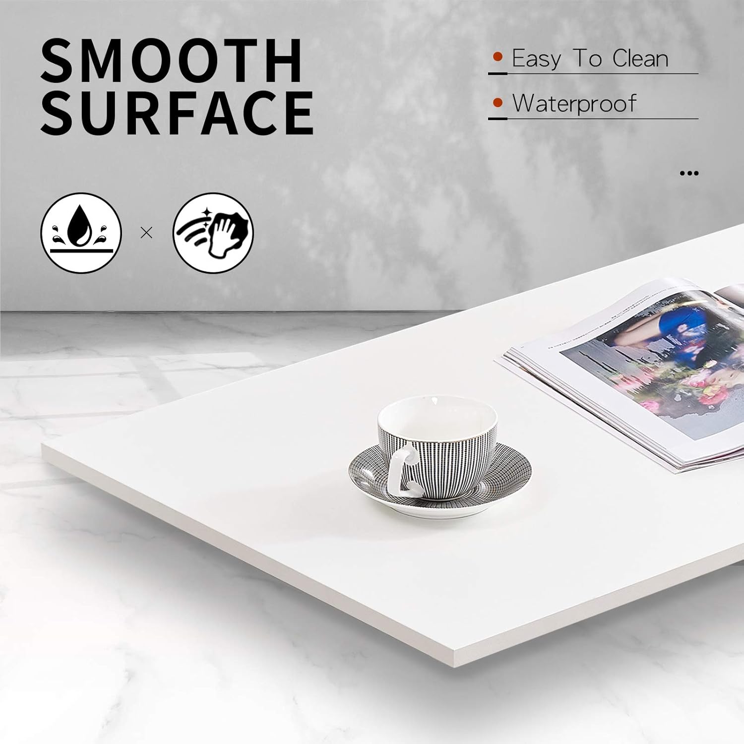 Lift Top Coffee Table w/Hidden Storage Wood Coffee Tables with Lift Tabletop Modern Pop up Storage Table Square Coffee Table for Living Room Reception Room Office, White, Delivery Place: US