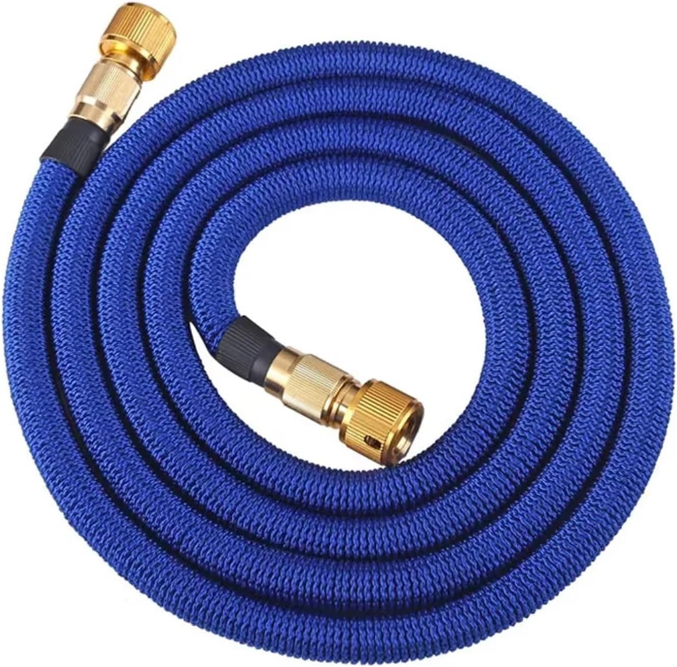 3X Telescopic TPE Water Hose Copper Plated Hose for Car Wash Magic Telescopic Flexible Pipe Home Outdoor Watering(Yellow)