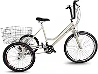 Triciclo Retrô Creme/marrom - Aro 26 - Montagem Hiper