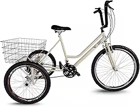 Triciclo Retrô Creme/marrom - Aro 26 - Montagem Hiper