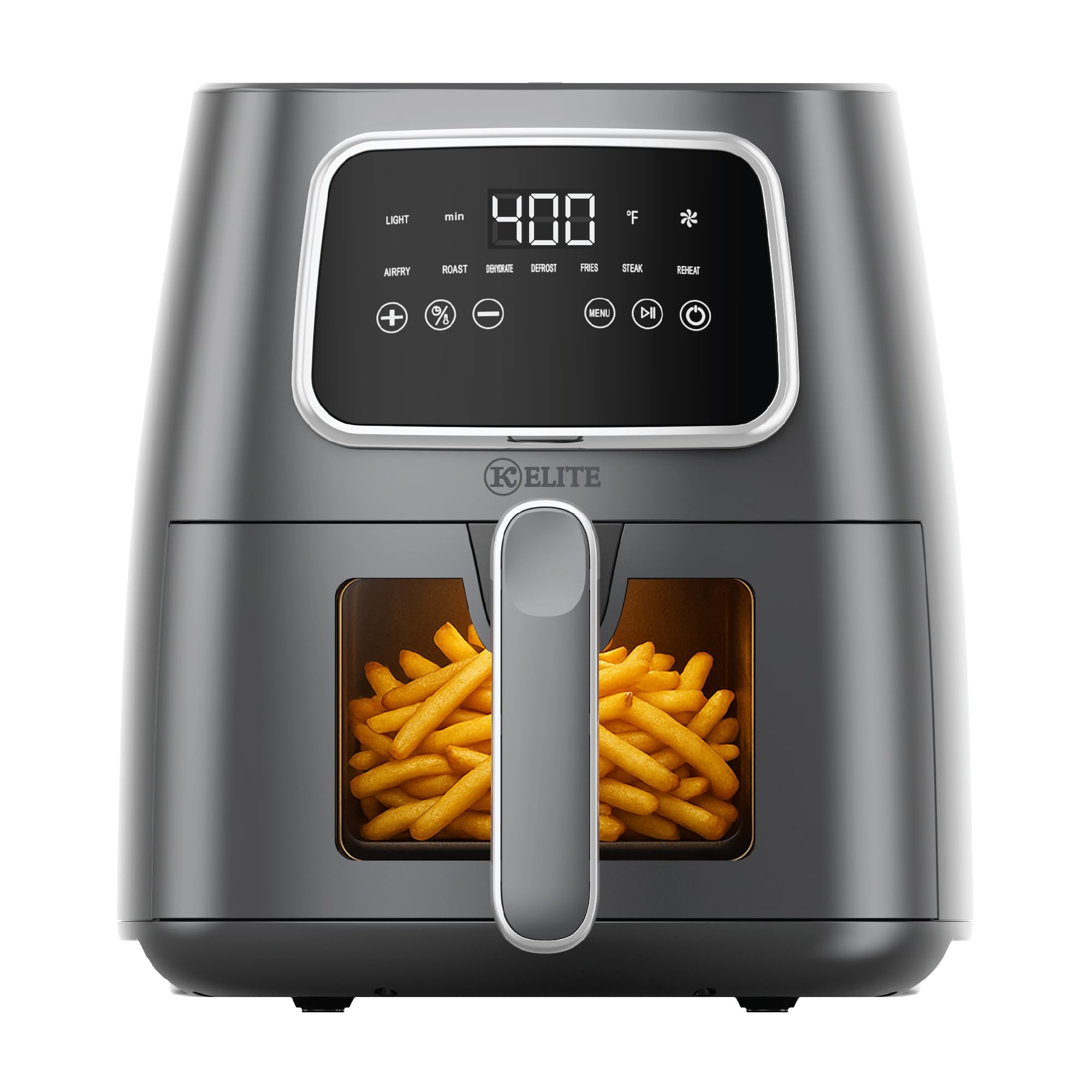 Kitchen Elite 5.5 Qt. Digital Air Fryer with basket of fries