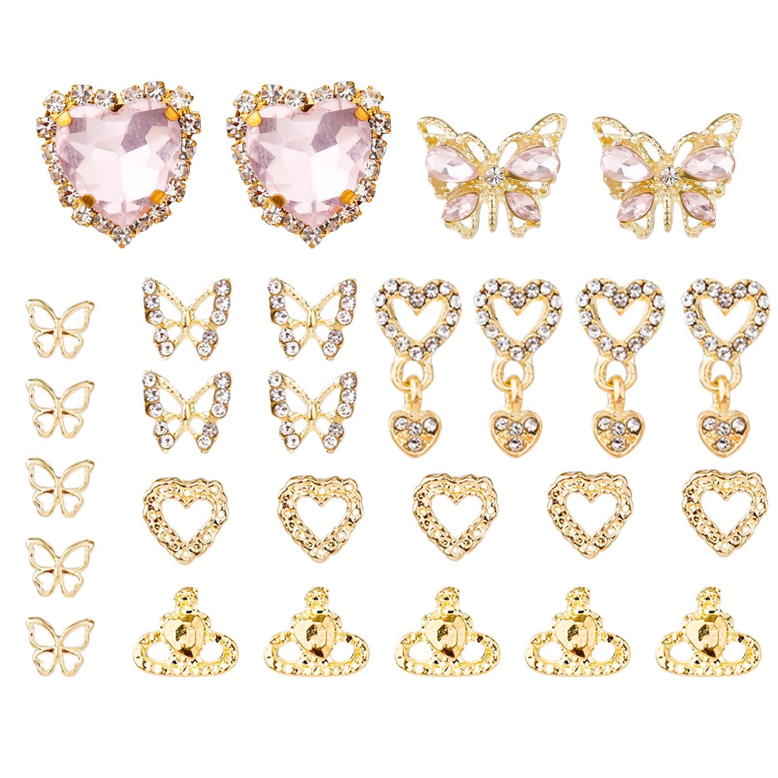 27pcs Mixed Styles 3D Nail Charms