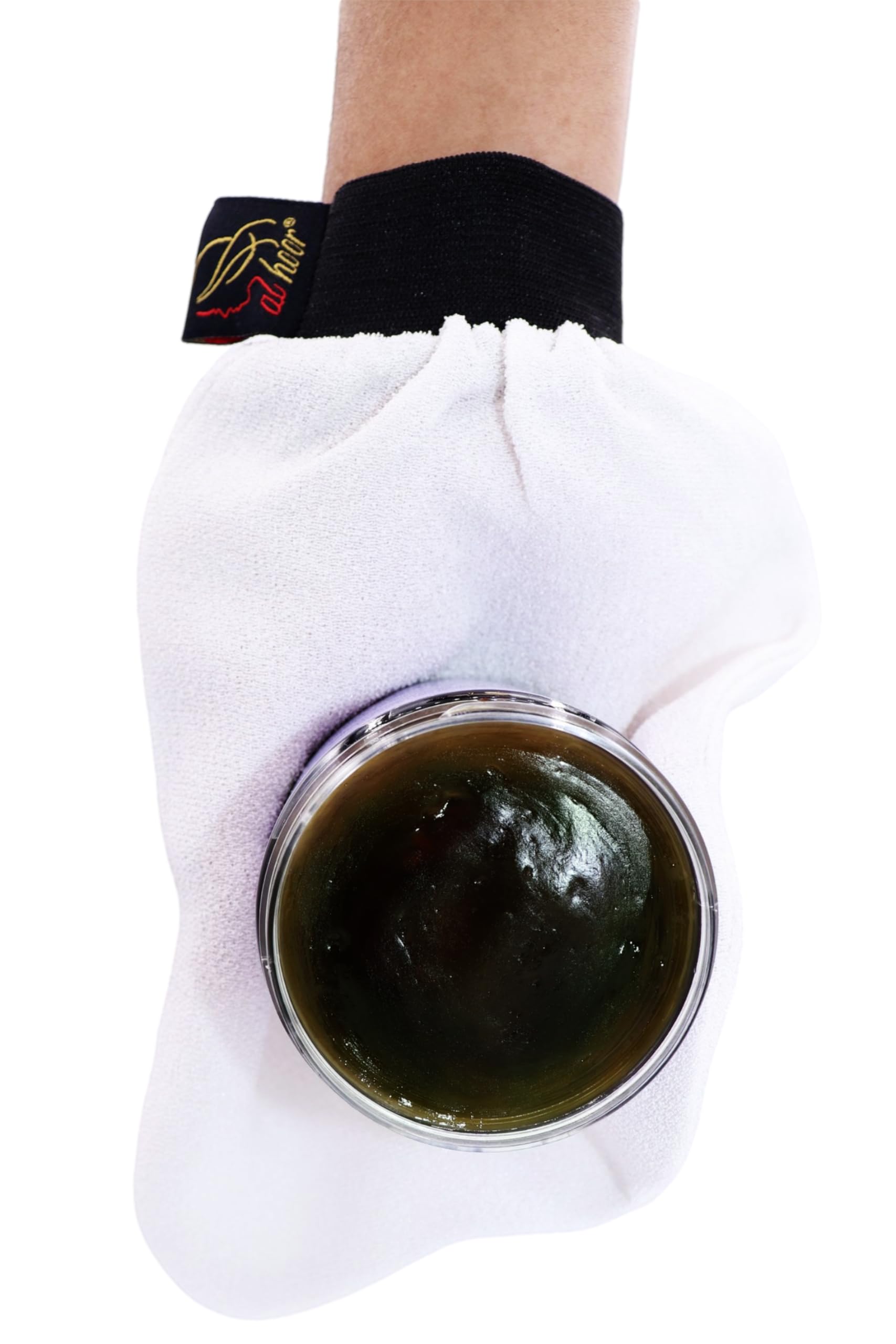 AL HOOR Moroccan Black Olive Soap Infused In Essential Oil + Kessa Glove - Image 2